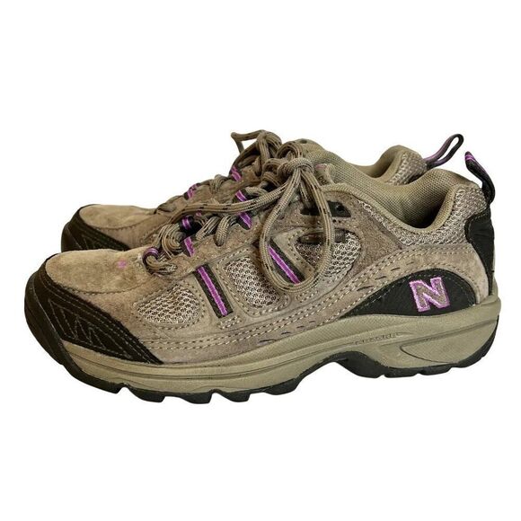 New Balance 646 Brown Leather Lace Up Hiking Sneakers - Picture 3 of 7